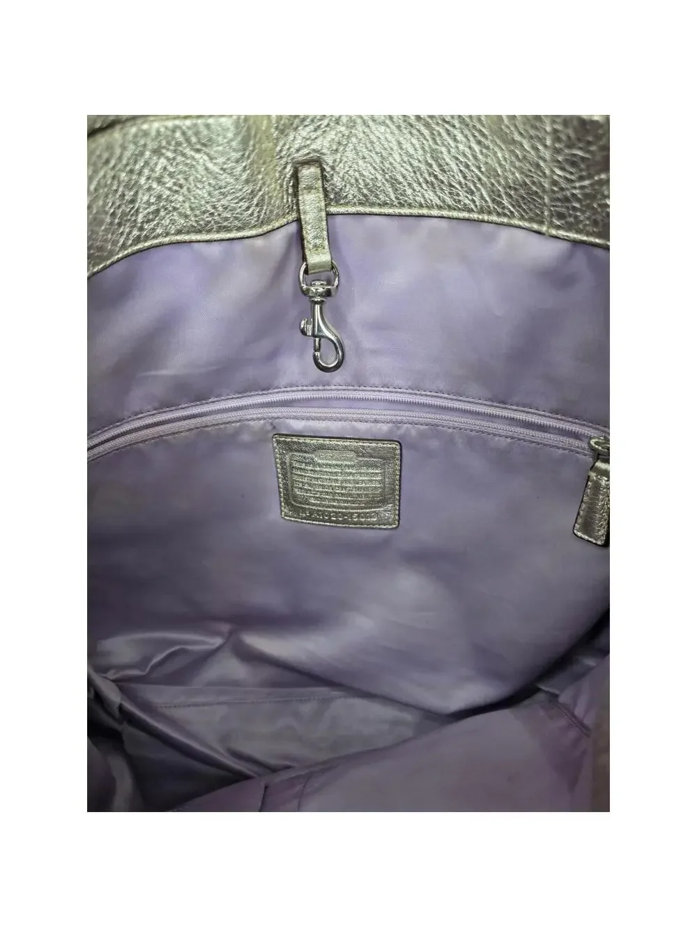 🍒Coach Julia Op Art  Signature Metallic Tote🍒